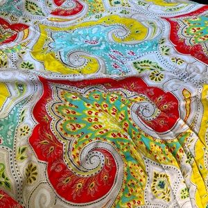 Eco design full/ queen paisley print duvet Cover and two standard pillow shams
